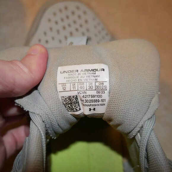 Under Armour Leadoff Low RM Baseball Cleats Men's Size 12 Gray Leather Summer Sp - Picture 11 of 12